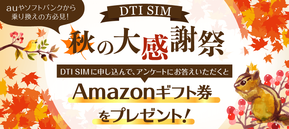 「DTI SIM 夏のおこづかいキャンペーン」